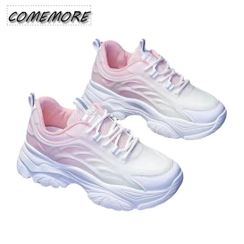 2023 Mixed Colors Breathable Platform Sneakers | Lightweight Casual Running Shoes