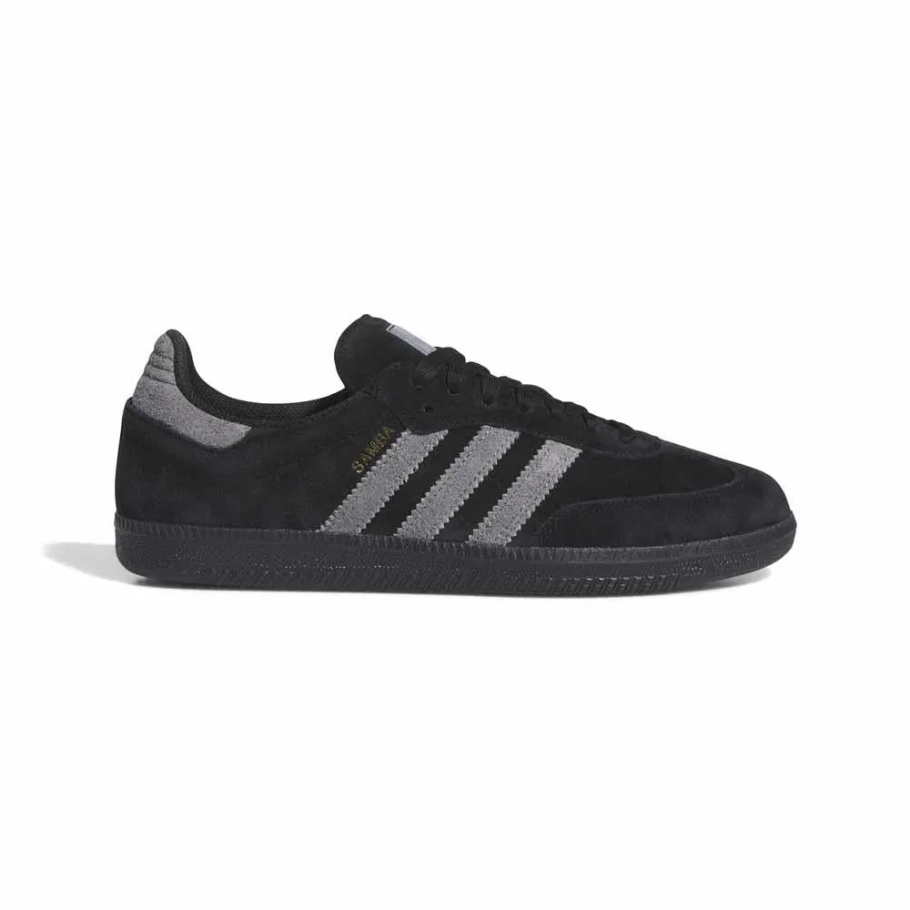 Adidas Skateboarding Samba ADV Core Black Grey Four Gold Metallic Skate Shoes