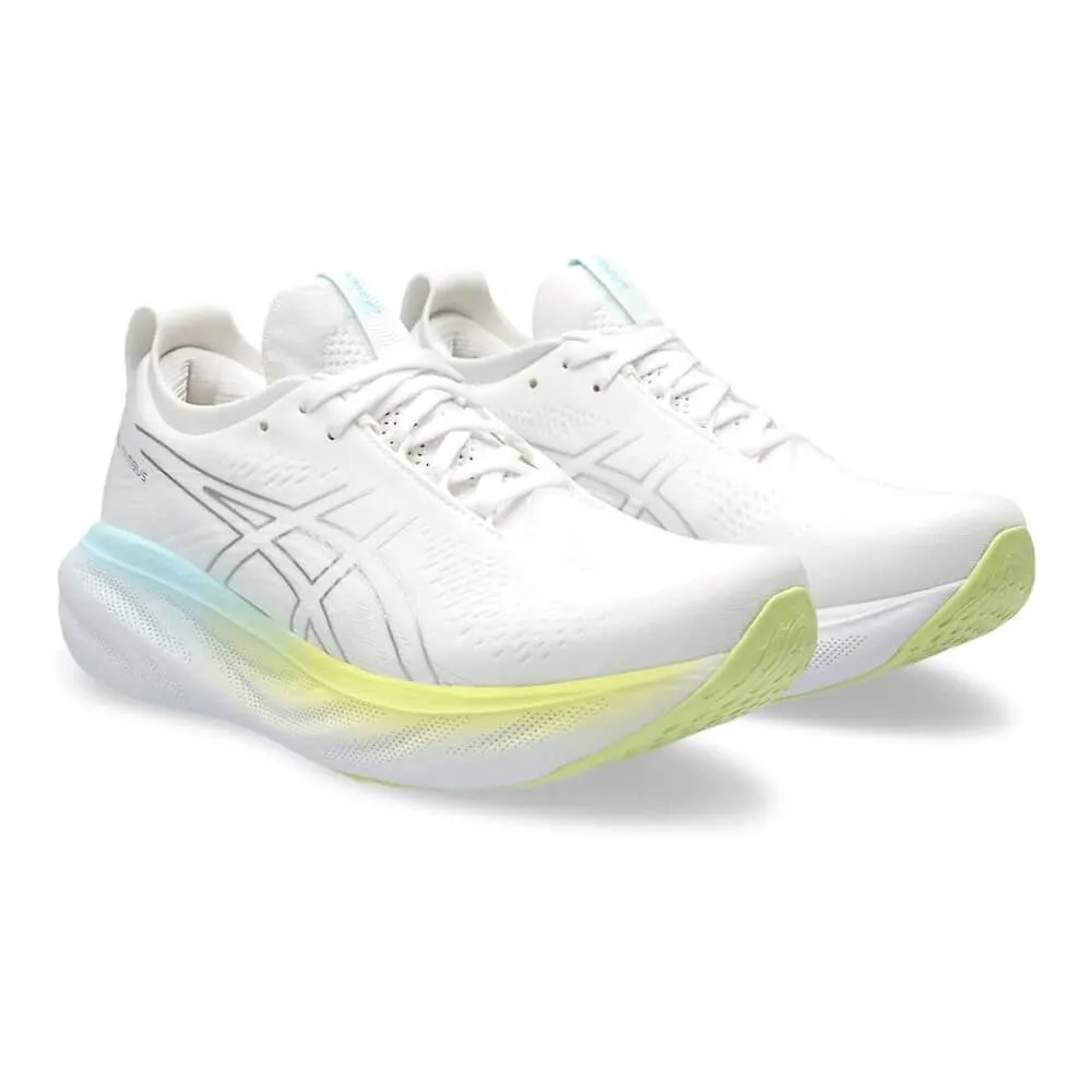 Asics Women's Gel-Nimbus 25 sneakers, white/silver