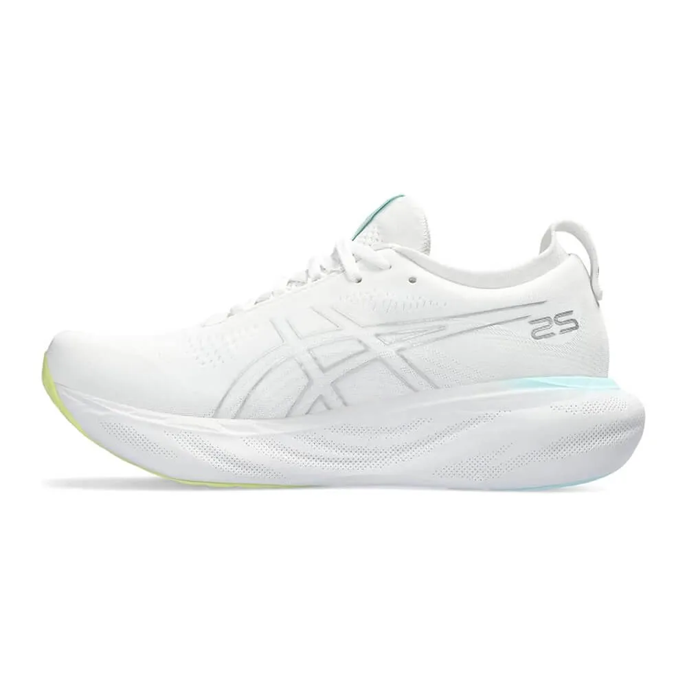 Asics Women's Gel-Nimbus 25 sneakers, white/silver