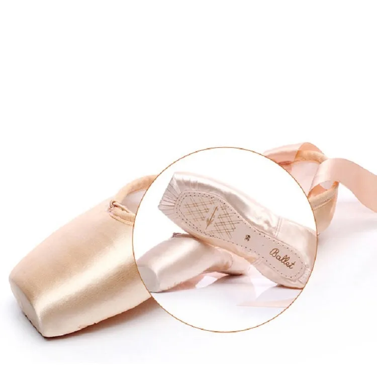 Ballet Lace Pointe Shoes Professional Flat Dance Shoes, Size: 31(Canvas   Silicone Case)