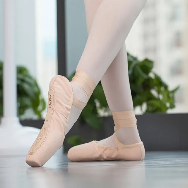 Ballet Lace Pointe Shoes Professional Flat Dance Shoes, Size: 31(Canvas   Silicone Case)