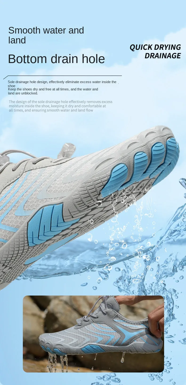 Breathable Water Shoes for Hiking and Water Trails