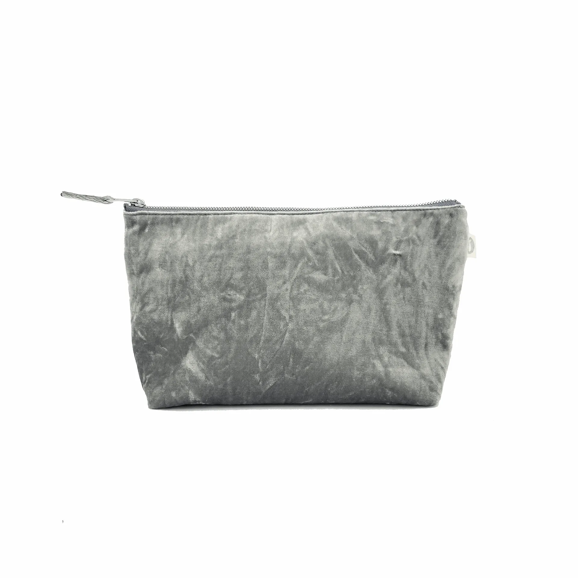 Clutch Bag: Grey Crushed Velvet