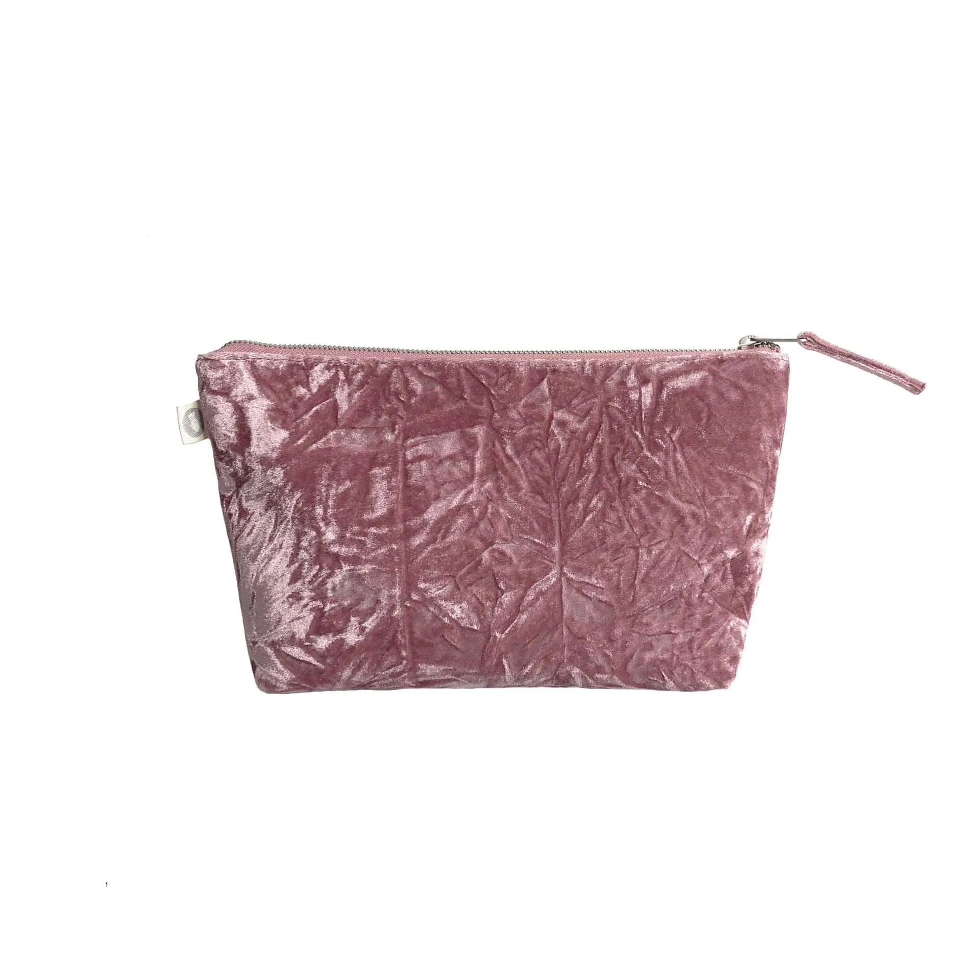 Clutch Bag: Petal Pink Crushed Velvet