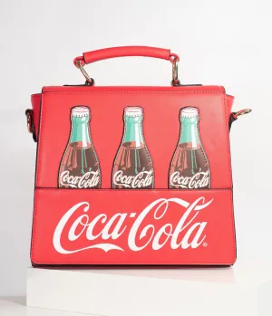 Coca-Cola Collection by Unique Vintage Red Leatherette Classic Coke Bottle Purse