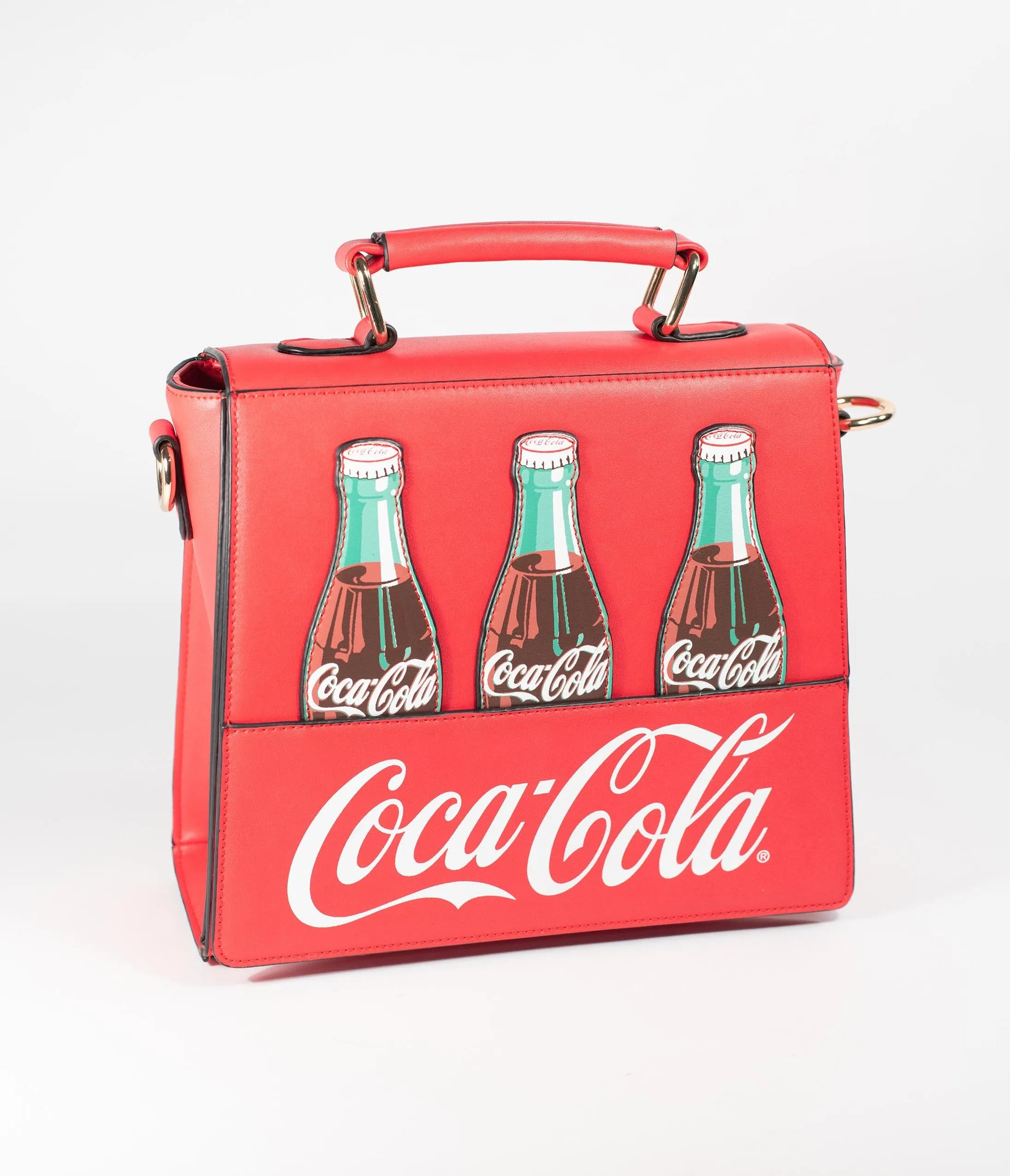 Coca-Cola Collection by Unique Vintage Red Leatherette Classic Coke Bottle Purse