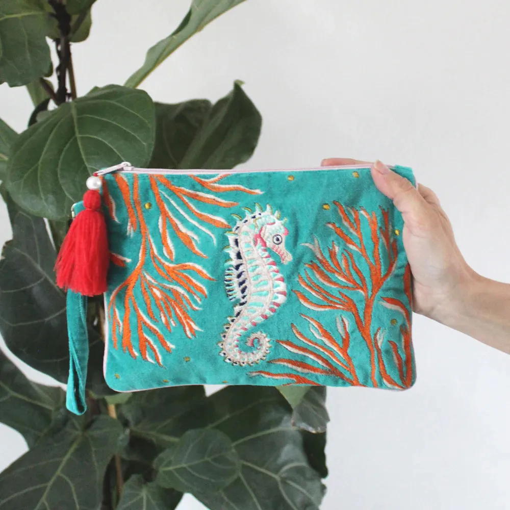 Coral Fish/Seahorse Clutch Bag-house ot disaster