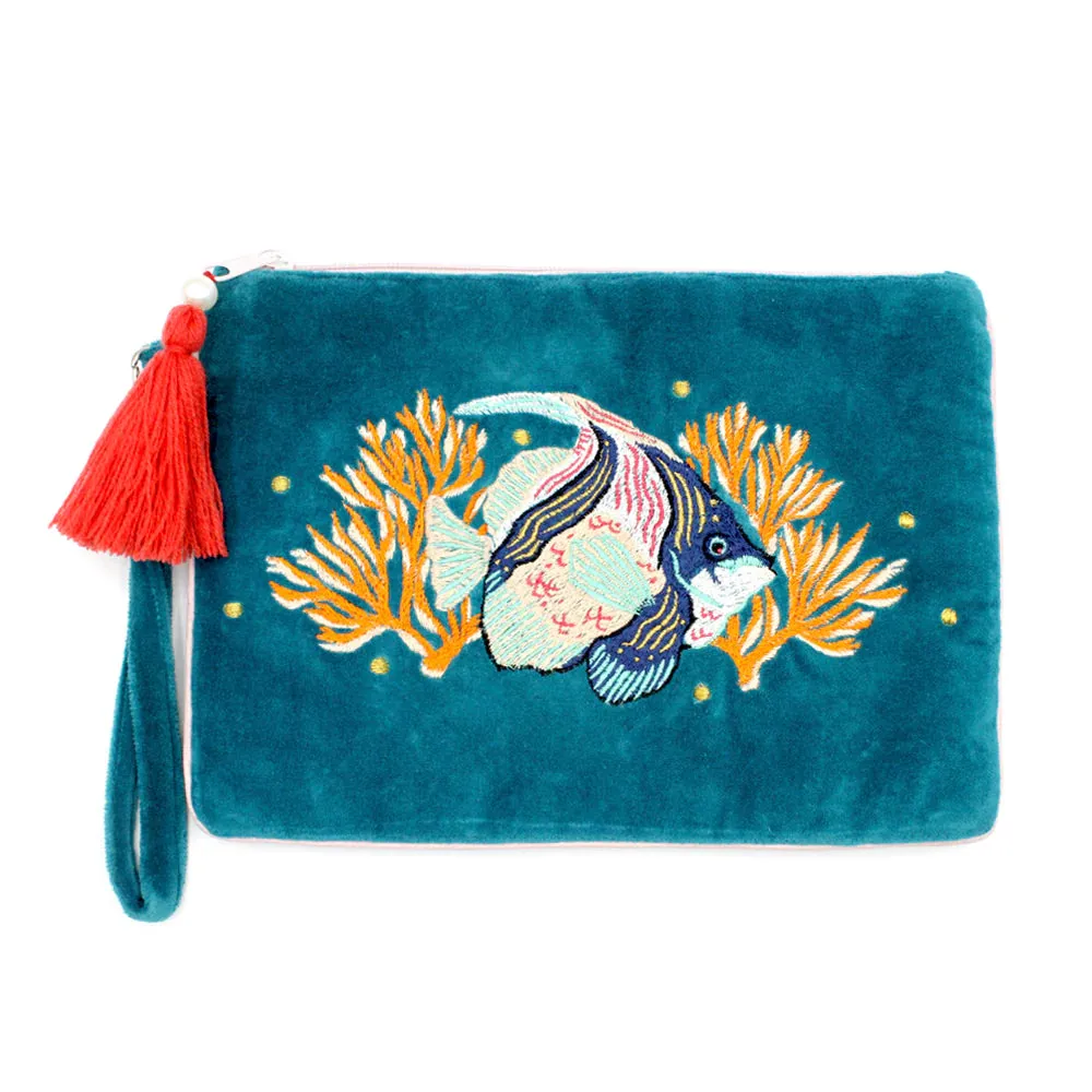 Coral Fish/Seahorse Clutch Bag-house ot disaster