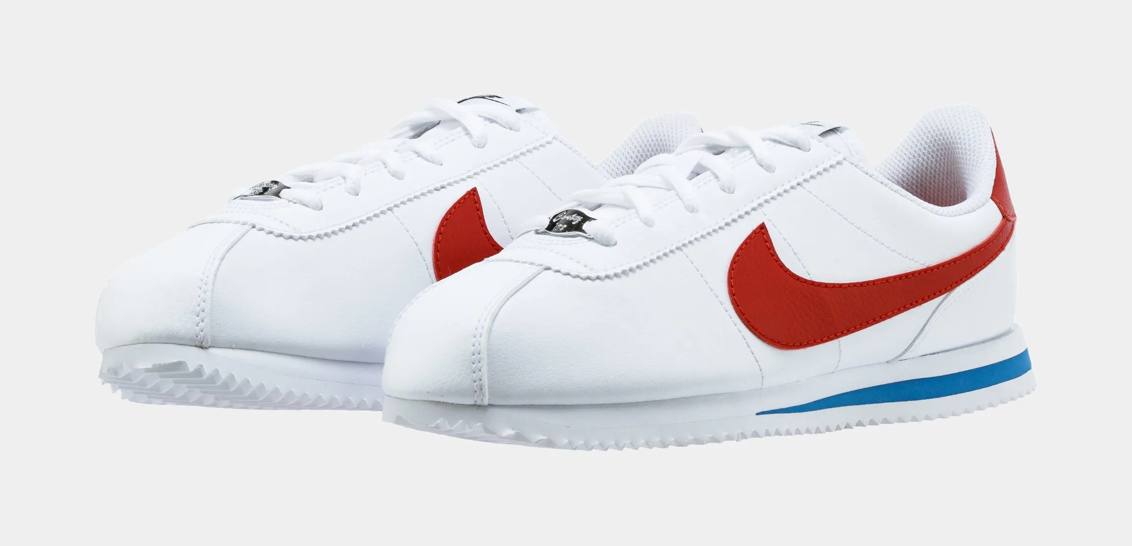 Cortez SL Grade School Lifestyle Shoe (White/Red)