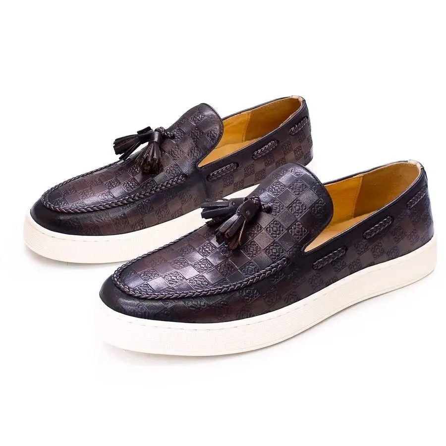 CowLeather Chic Slip-on Shoes