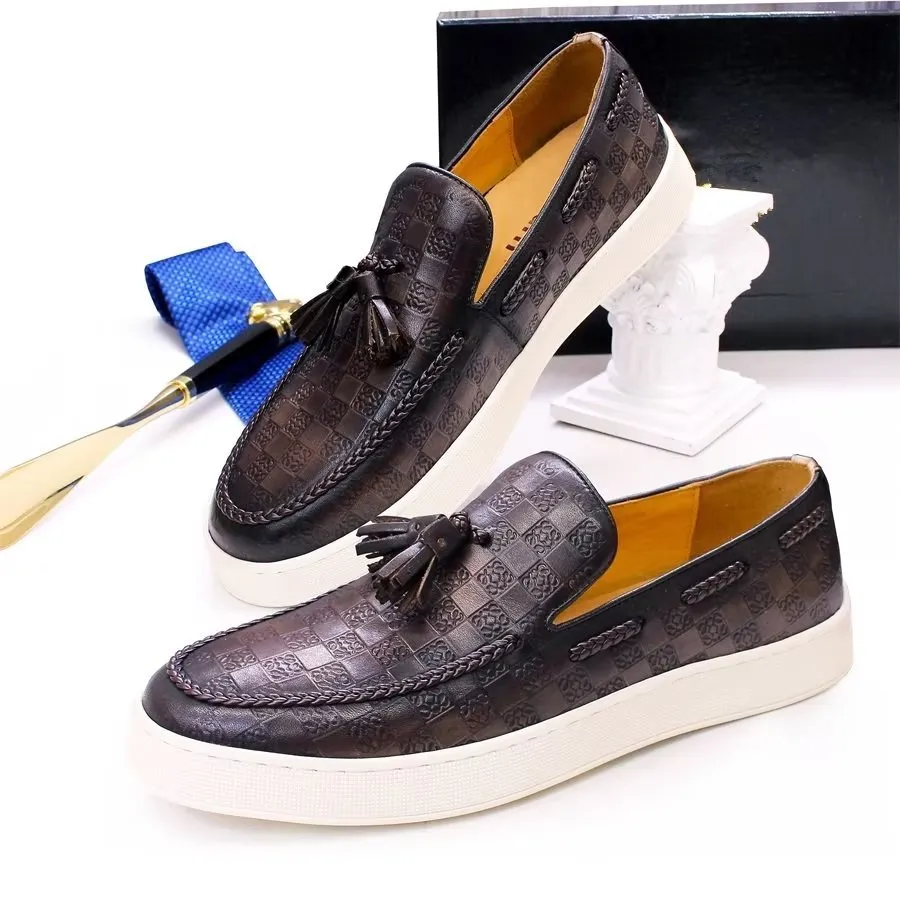 CowLeather Chic Slip-on Shoes