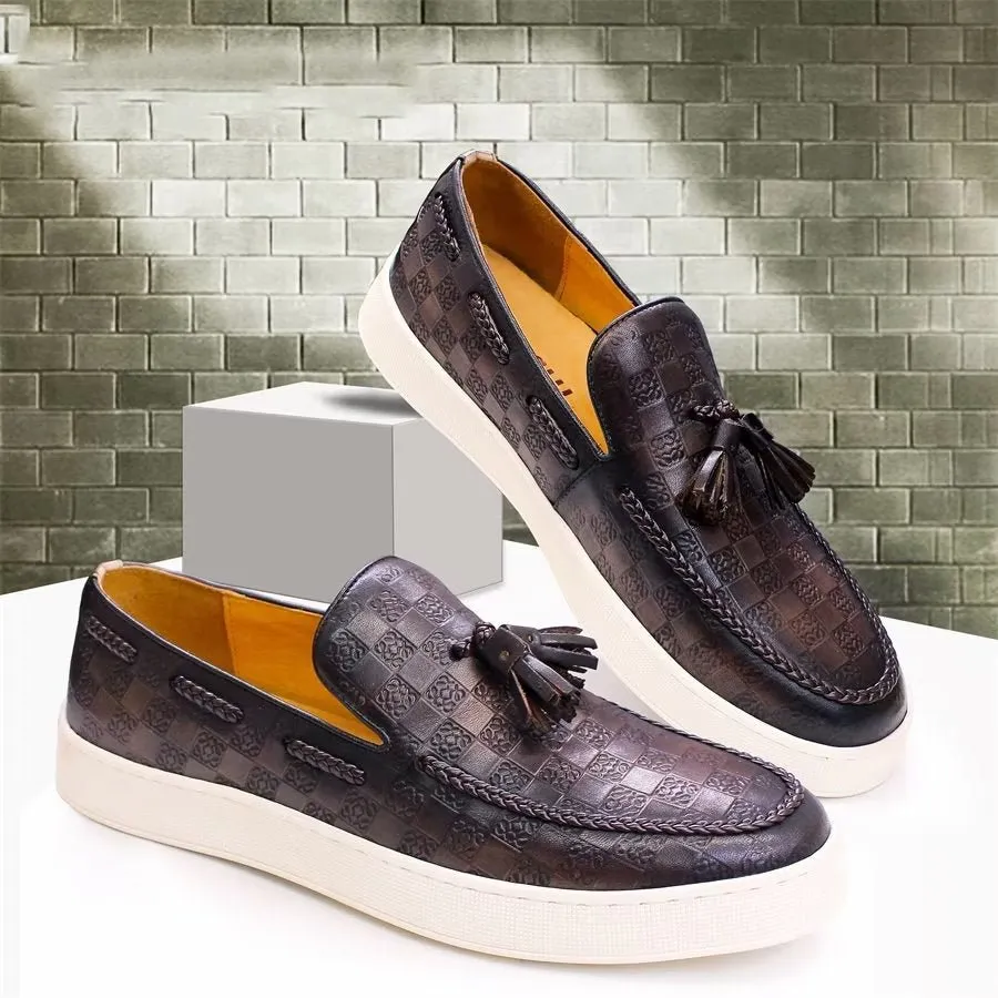 CowLeather Chic Slip-on Shoes