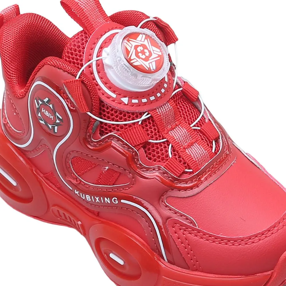 Hopscotch Girls PU Text Print Athletic Shoes in Red Color, UK: 14 (KSX-4593573)