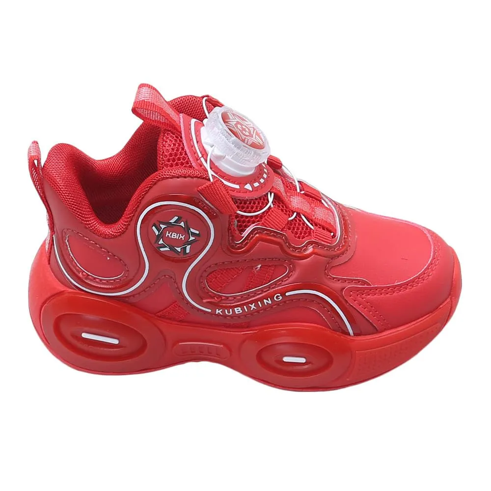 Hopscotch Girls PU Text Print Athletic Shoes in Red Color, UK: 14 (KSX-4593573)