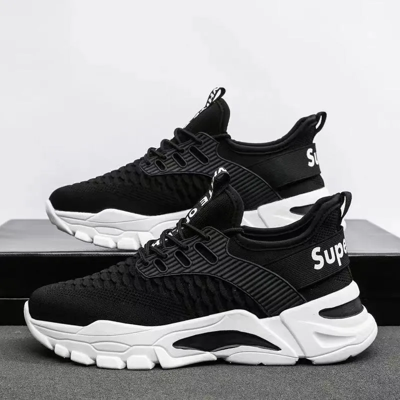 Lace-up Fashion Sneakers Sports Comfortable Breathable Men Running Shoes Hot Sale Non-slip Training Shoes