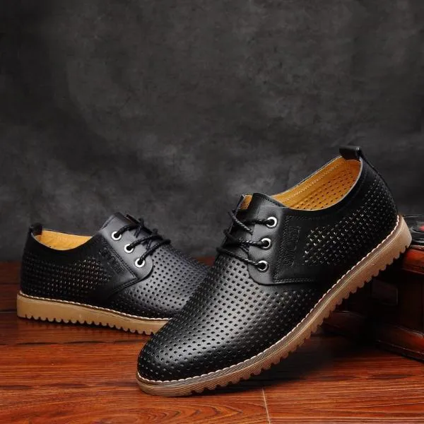 Leather Summer Breathable Soft Flat Casual Shoes