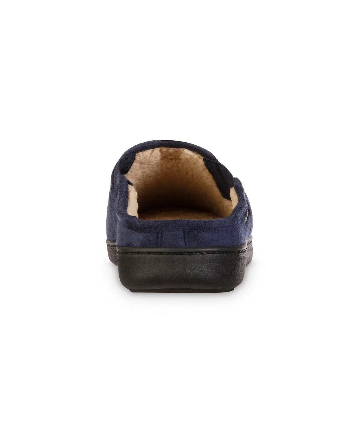 Men's Vincent Hoodback Comfort Slippers in Advanced Memory Foam Isotoner Microsuede, Navy Blue