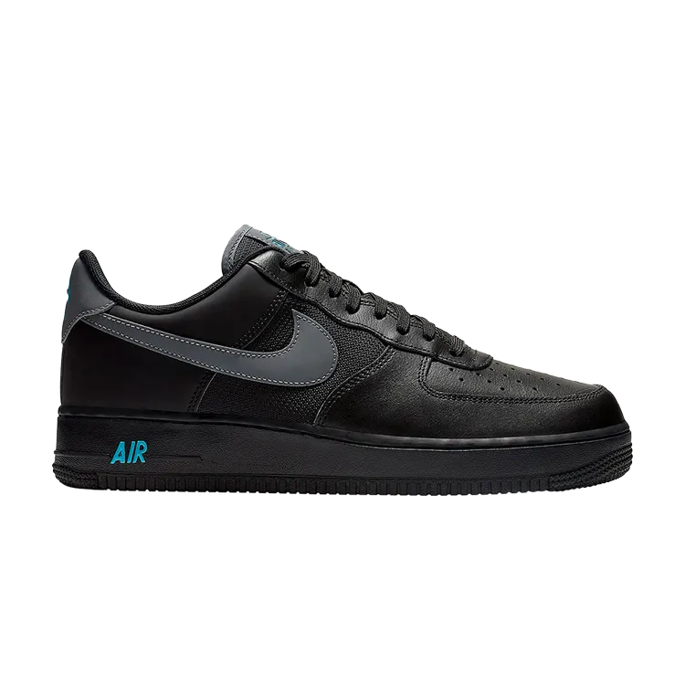 Nike Air Force 1 Low 'Black Light Blue', black