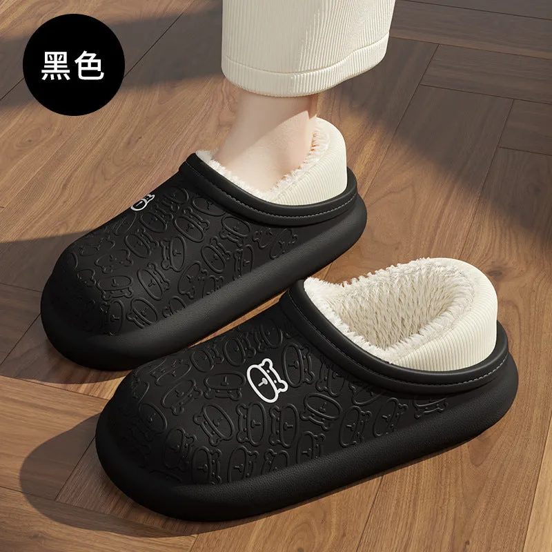 Owlkay Waterproof Plush Thick Sole Warm Shoes