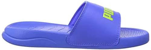 Puma Unisex-Kid Popcat 20 Jr Bluemazing-Nrgy Yellow Slide - 6UK (37201715)