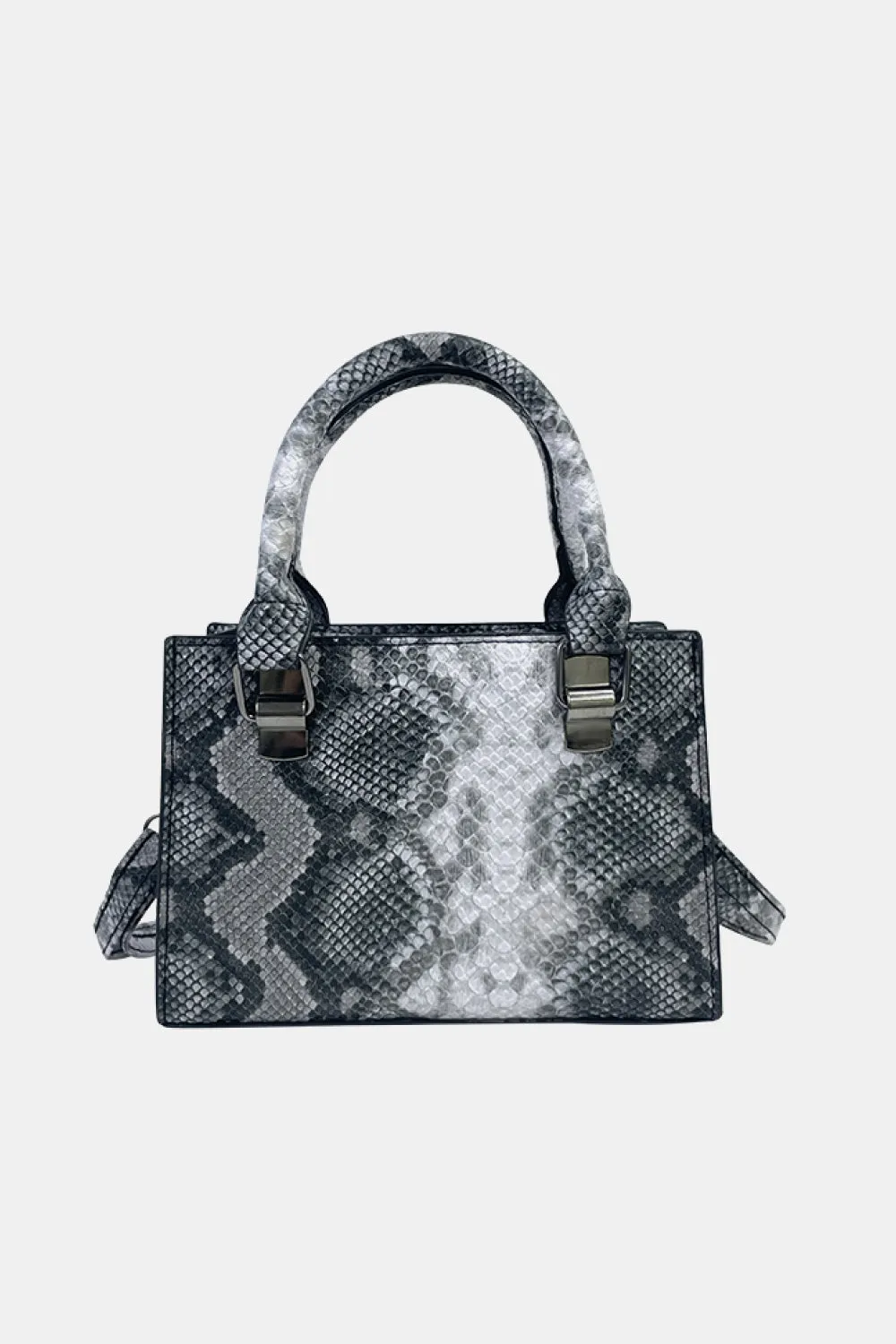 Snakeskin Print Faux Leather Handbag