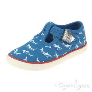 Start-rite Surf Boys Blue T-bar Shark Shoe