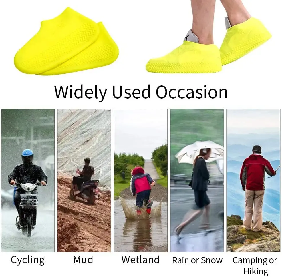 Waterproof Shoes Covers 1 Pair Reusable Of Silicone For Outdoor