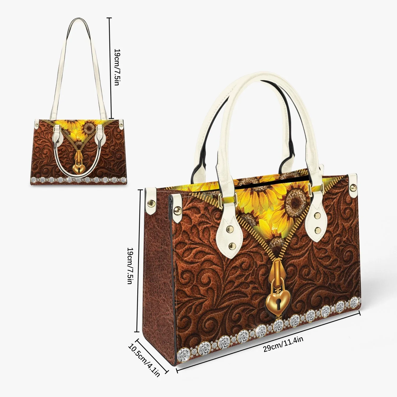 Women's Tote Bag - Long Strap - Sunflowers